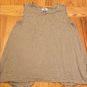 Striped Tank too with open slit back